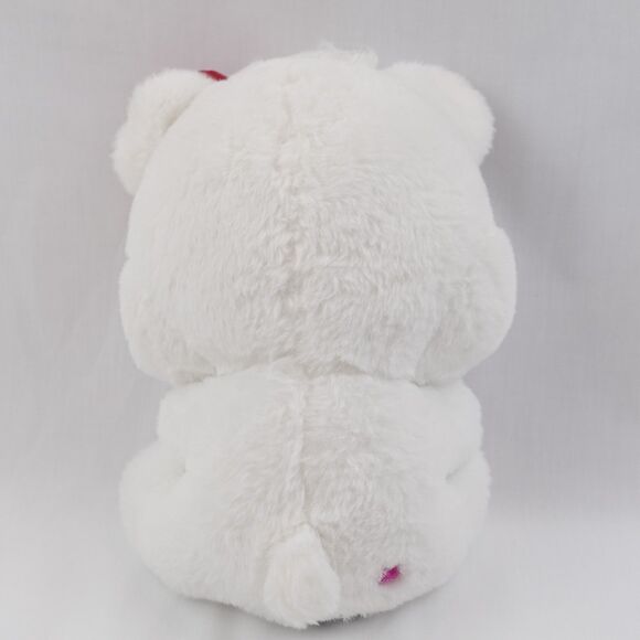 Hello Kitty Care Bears Plush Collab Cross-over Cheer Bear White Red Bow Whiskers - Picture 3 of 14